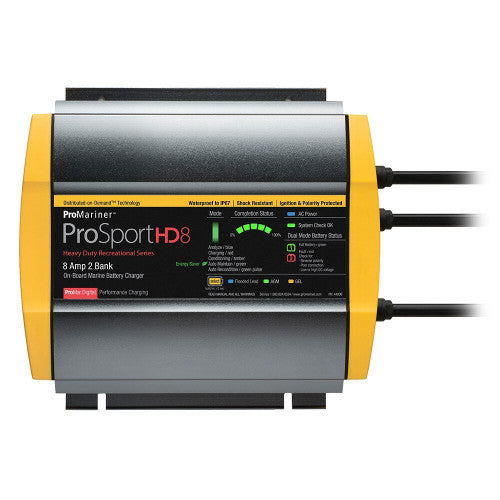 ProMariner ProSportHD Gen 4 Battery Charger 8 Amp - 2 Bank